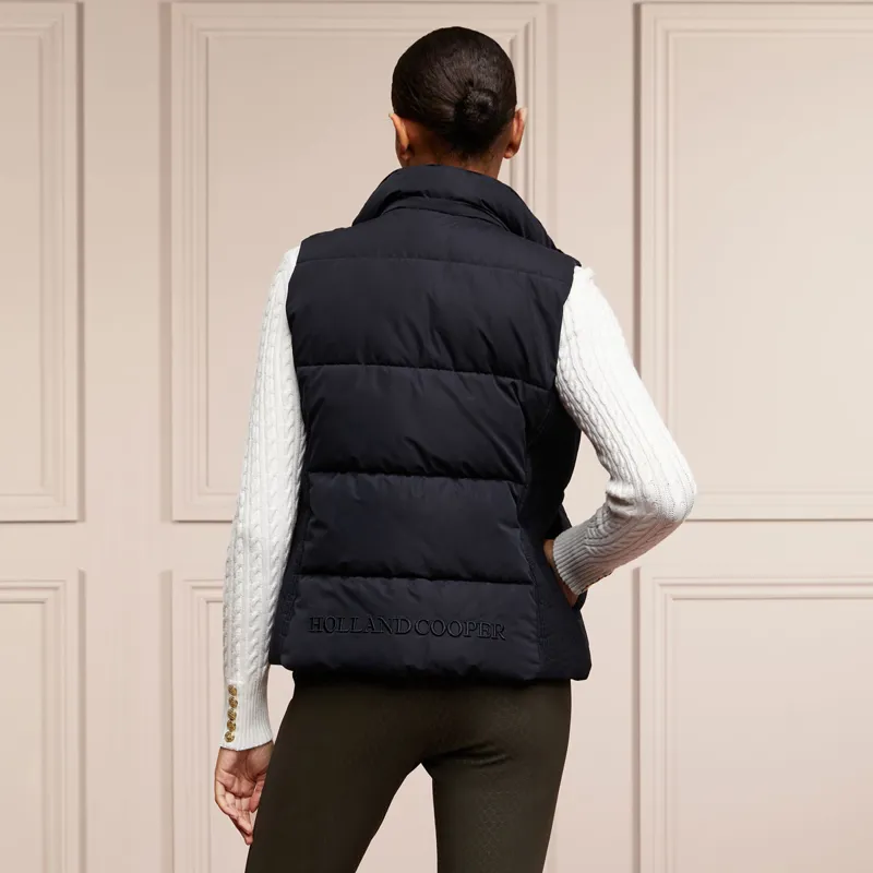 Holland Cooper Team Hooded Ladies Gilet - Ink Navy-3