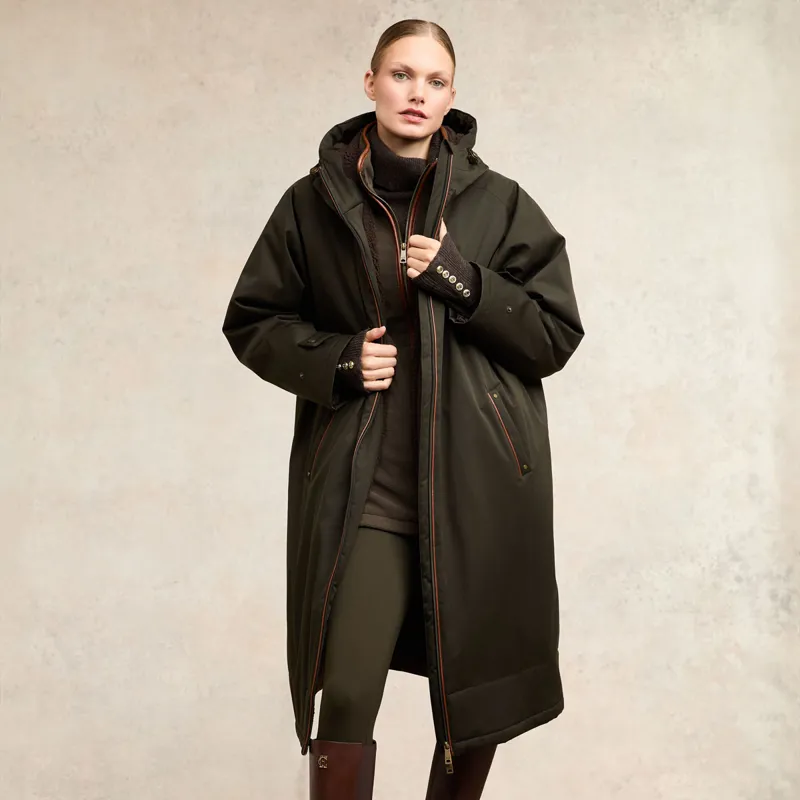 Holland Cooper One Size Waterproof Ladies Country Coat - Khaki
