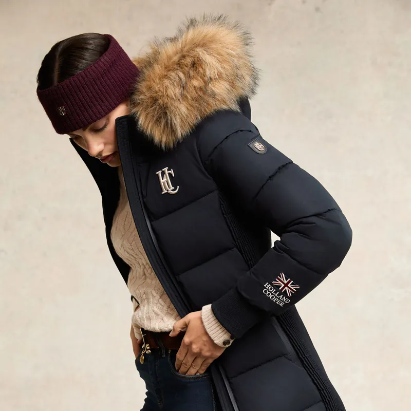 Holland Cooper Team Padded Womens Coat - Ink Navy-3