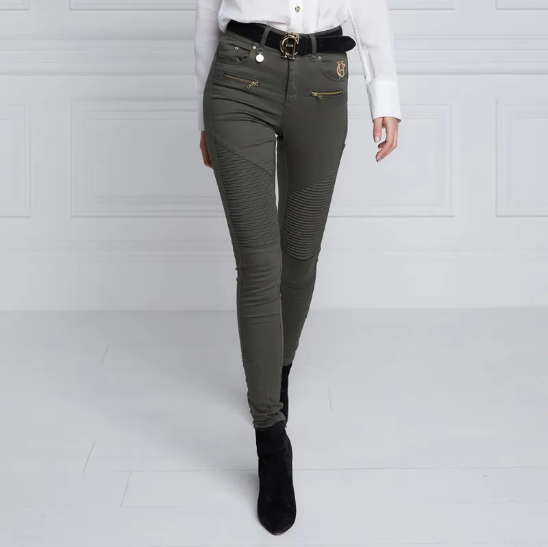 Holland Cooper Womens Biker Jeans - Hunter Green