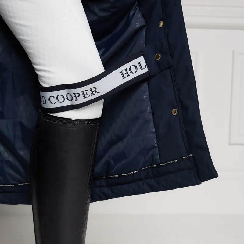 Holland Cooper Longline Waterproof Womens Training Jacket - Ink Navy-2