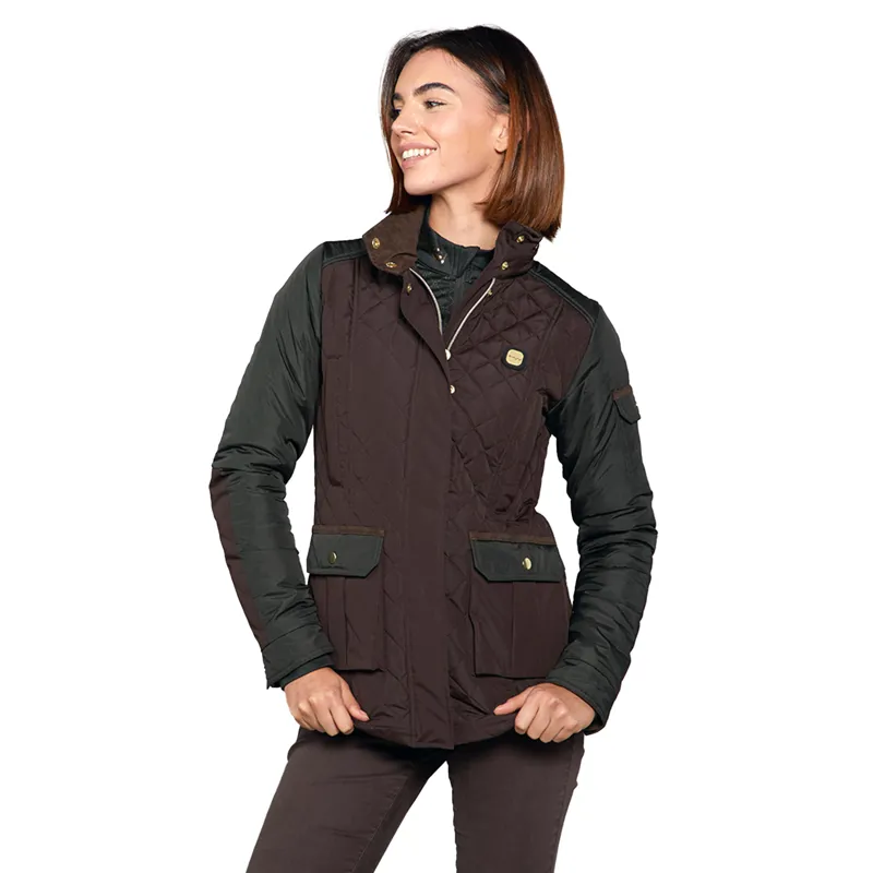 Toggi Holmes Ladies Quilted Jacket - Chocolate/Dark Green
