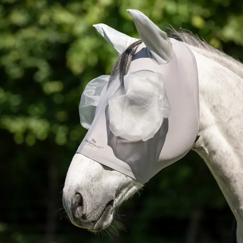 Horseware Defense Fly Mask - Silver/Silver