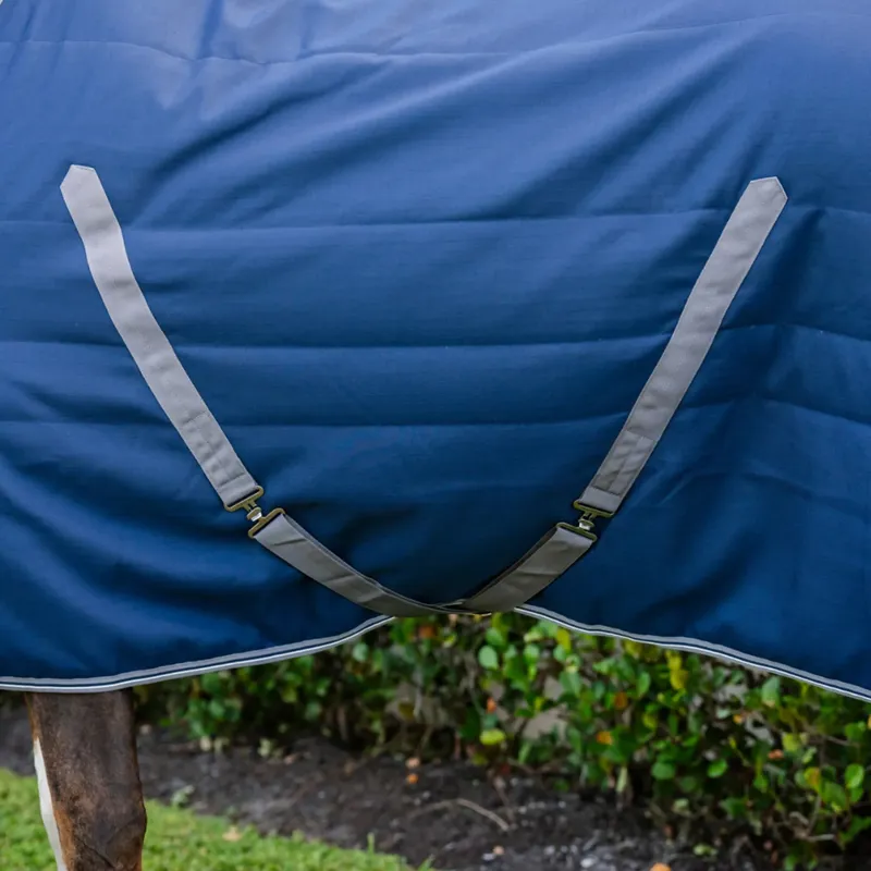 Rambo 100g Light Stable Rug - Navy/Thunderstorm Grey/Silver-1