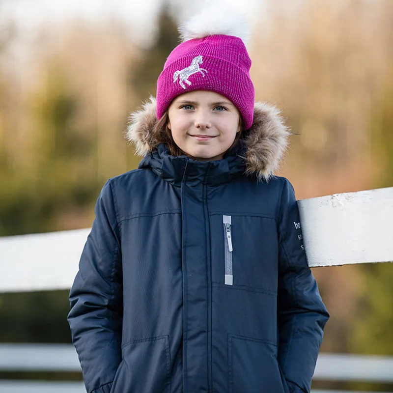 Horze Remy Junior Parka Jacket - Dark Navy - 6yrs-1