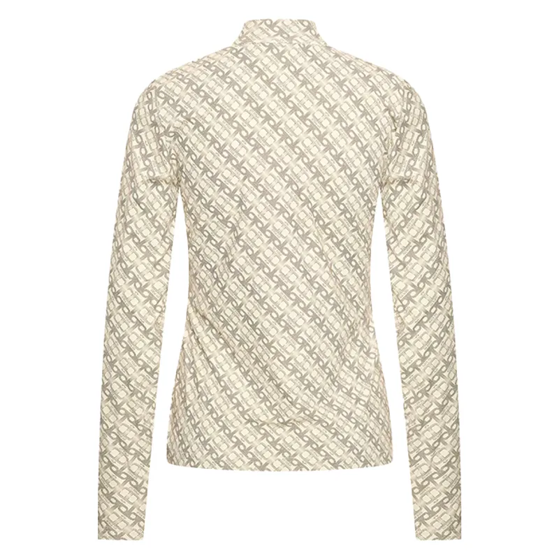 HV Polo Manja Ladies UV Tech Half Zip Base Layer - Cashmere-1
