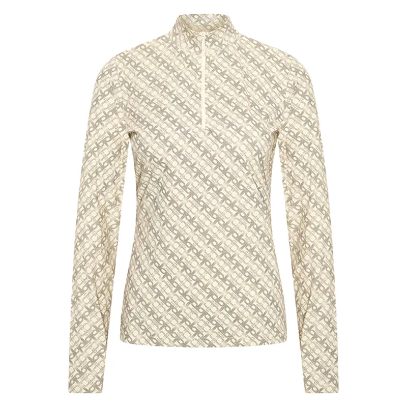 HV Polo Manja Ladies UV Tech Half Zip Base Layer - Cashmere
