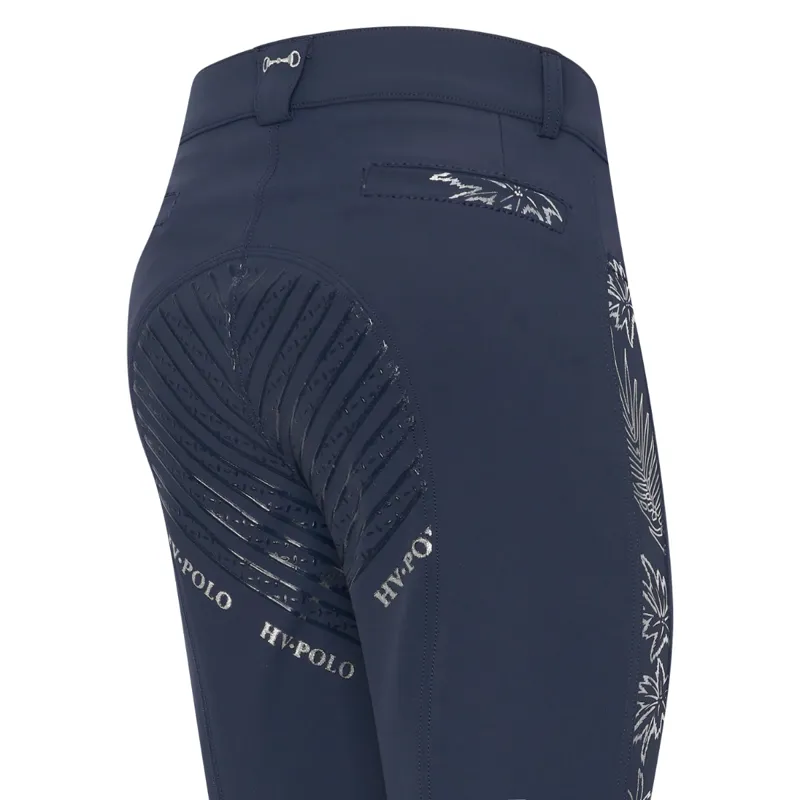 HV Polo Marijn Palm Springs Full Grip Ladies Breeches - Navy - UK16-2