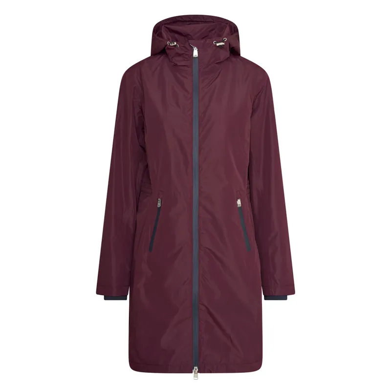 HV Polo Celeste Ladies Waterproof Parka Jacket - Dark Berry - X-Small
