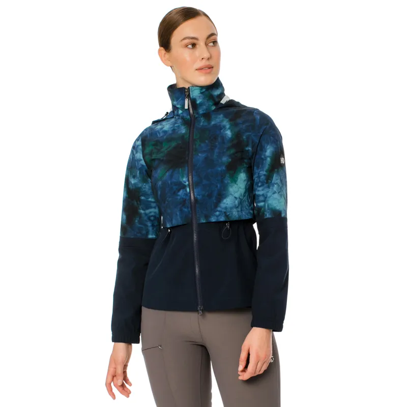 Horseware Carrie Ladies Riding Jacket - Navy/Green Tie Dyed - Small
