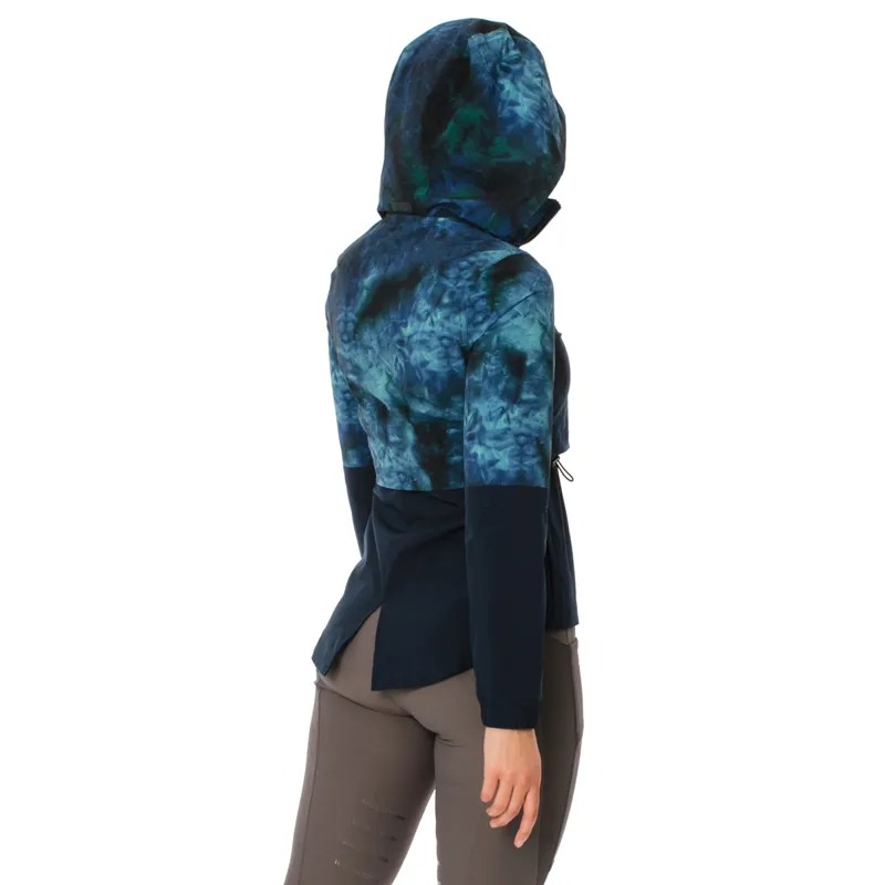 Horseware Carrie Ladies Riding Jacket - Navy/Green Tie Dyed - Small-2