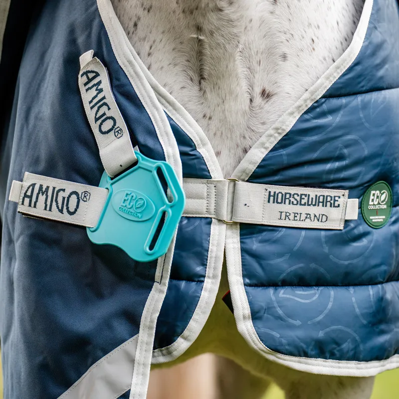 Horseware AmECO 200g Rug Liner - Teal Eco Print/Grey-7