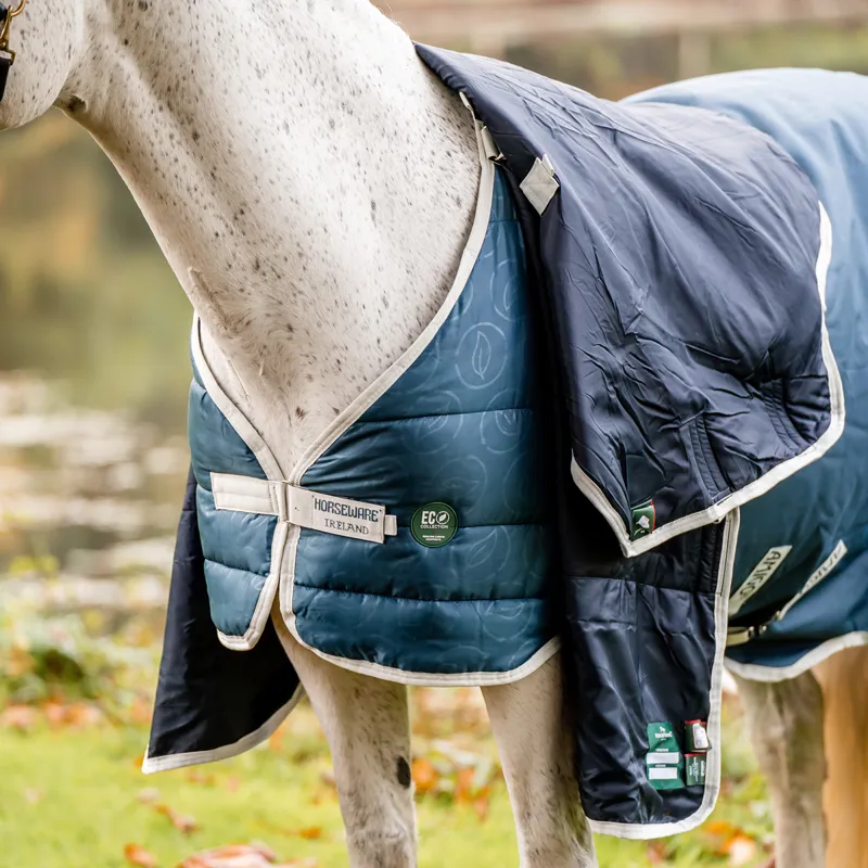 Horseware AmECO 200g Rug Liner - Teal Eco Print/Grey-8