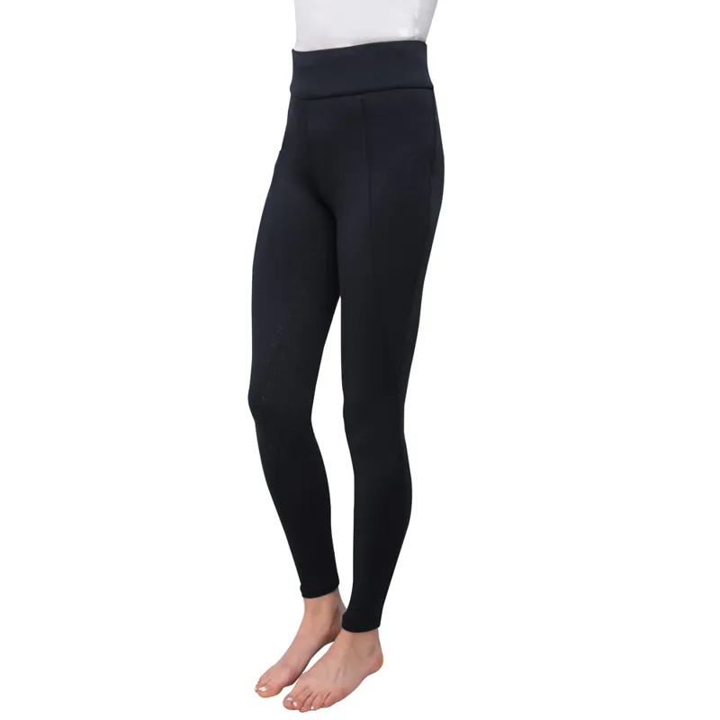 Hy Equestrian Melton Full Grip Junior Riding Tights - Black