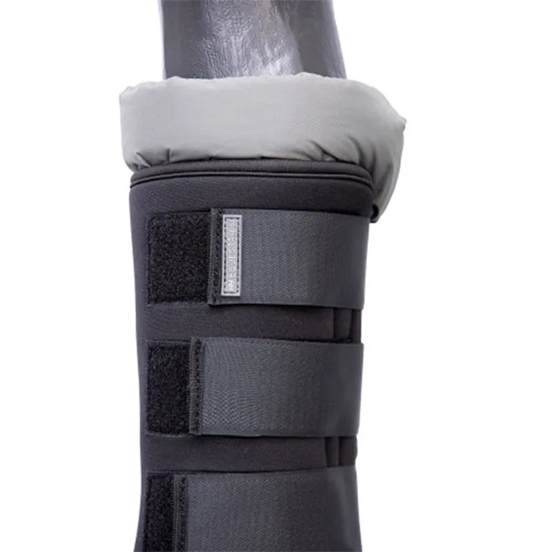 Hy Equestrian Stable Protection Boots - Black/Grey-2