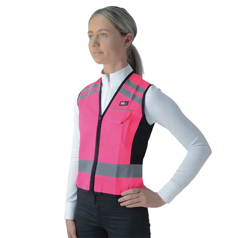 HyVIZ Fluorescent Waistcoat Please Pass Wide and Slow - Pink