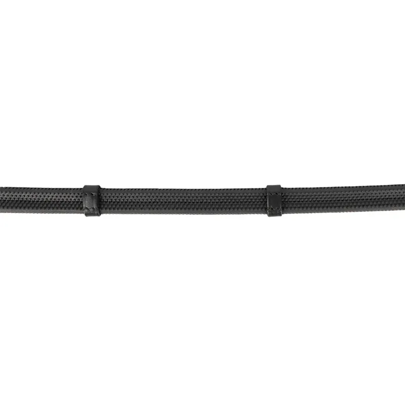 HY Equestrian ProPresicce Softy Grip Reins with Stoppers - Black-1