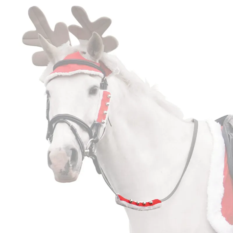 Hy Christmas Santa Horse Santa Rein Sleeves - Red/White