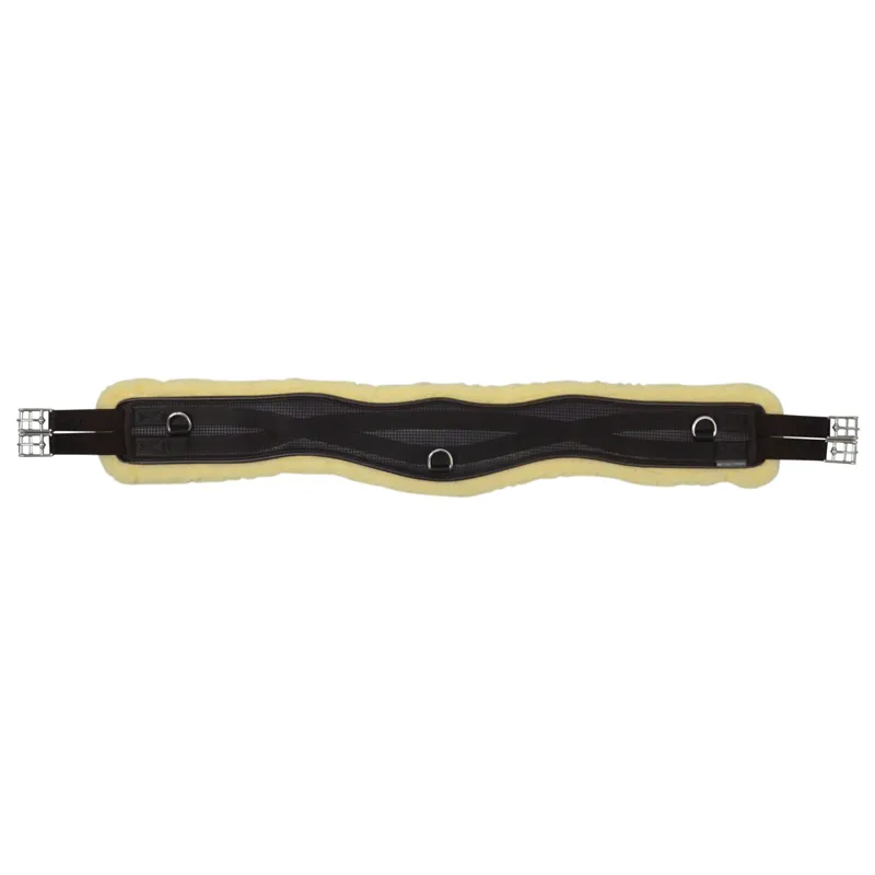 Hy Equestrian Fleece Lined GP/Jumping Contoured Girth - Black