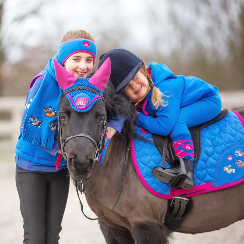 Hy Equestrian Thelwell Saddlecloth - Thelwell Race/Cobalt Blue/Magenta-1