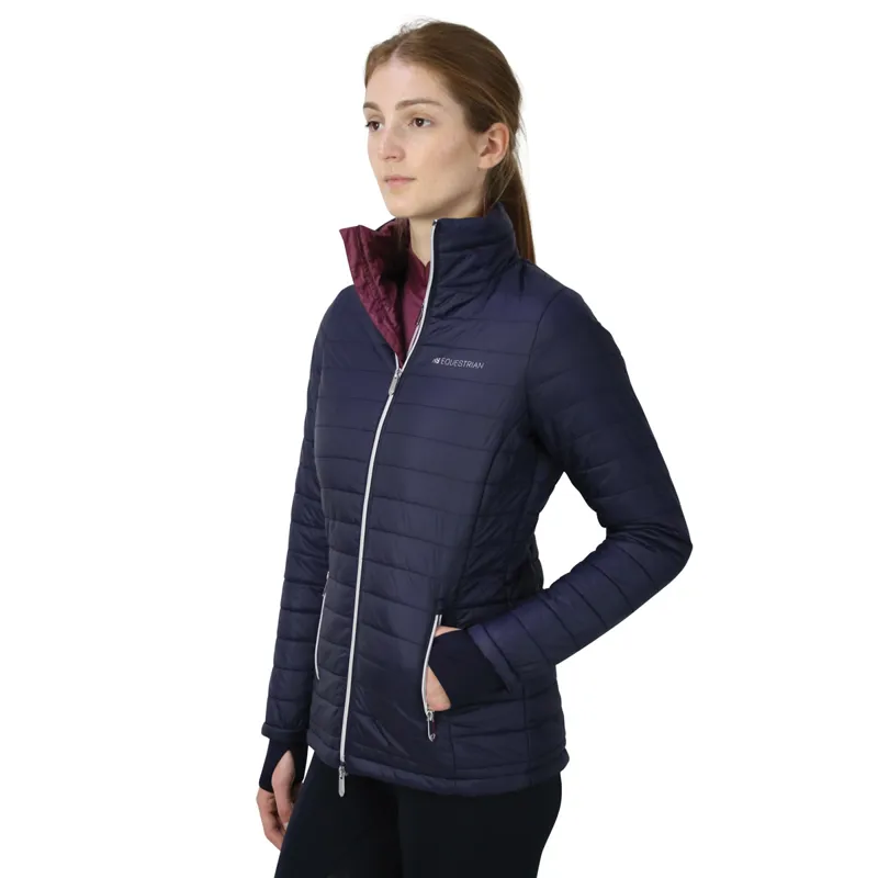 Hy Equestrian Synergy Padded Ladies Jacket - Navy/Fig