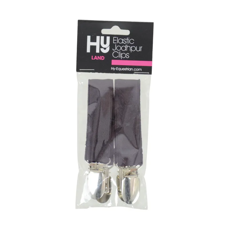 Hy Equestrian Elastic Jodhpur Clips - Brown