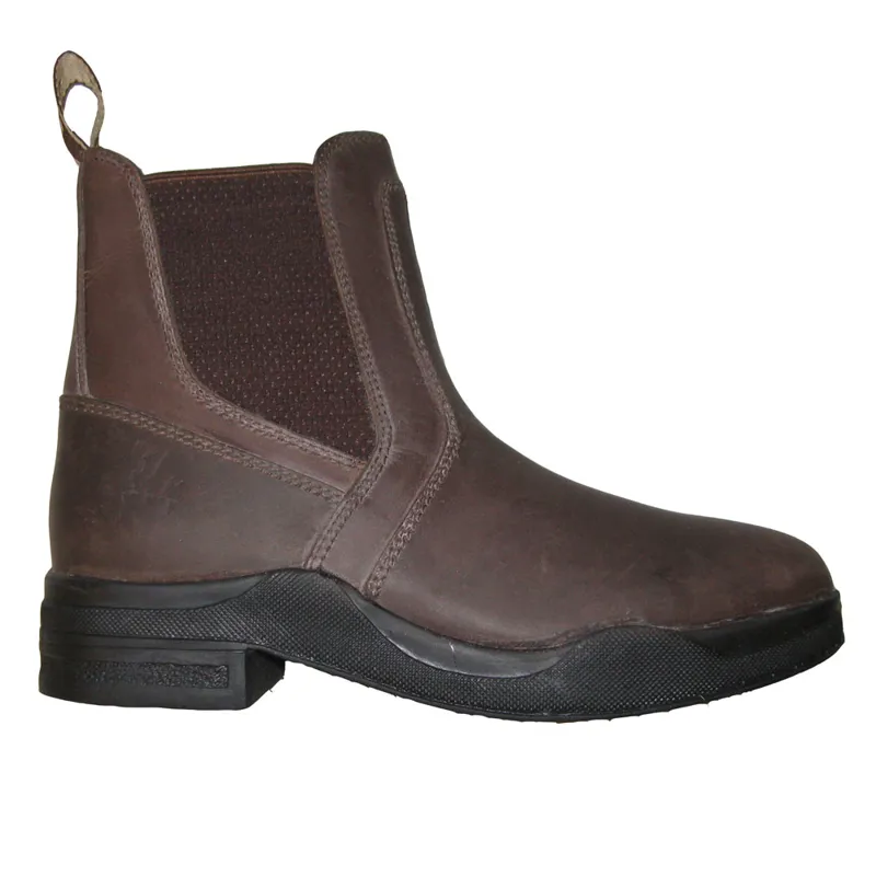 Hy Equestrian Wax Leather Adults Jodhpur Boots - Brown-3