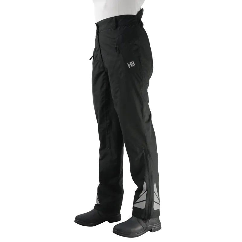 Hy Equestrian Waterproof Reflective Unisex Over Trousers - Black