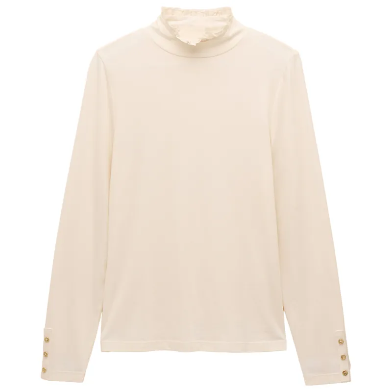 Joules Amy Womens Long Sleeve Jersey Top - Cream-1