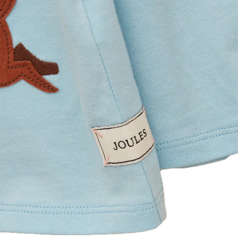 Joules Ava Junior Girls Long Sleeve Top - Blue-3
