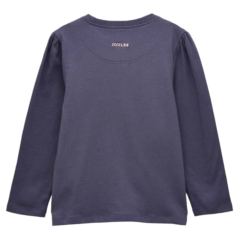 Joules Ava Junior Girls Long Sleeve Top - Navy-1