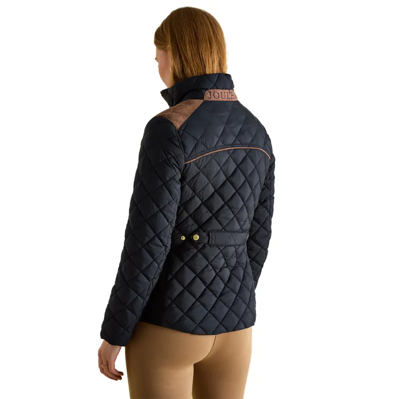 Joules Braemar Luxe Womens Diamond Quilted Coat - Navy-2