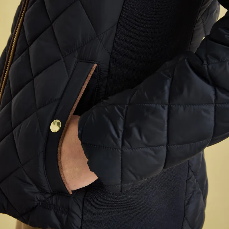 Joules Braemar Luxe Womens Diamond Quilted Coat - Navy-8