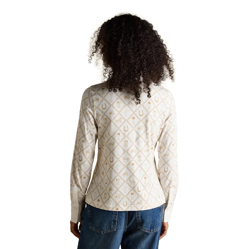 Joules Charlotte Womens Printed Jersey Shirt - Horse Icons-3