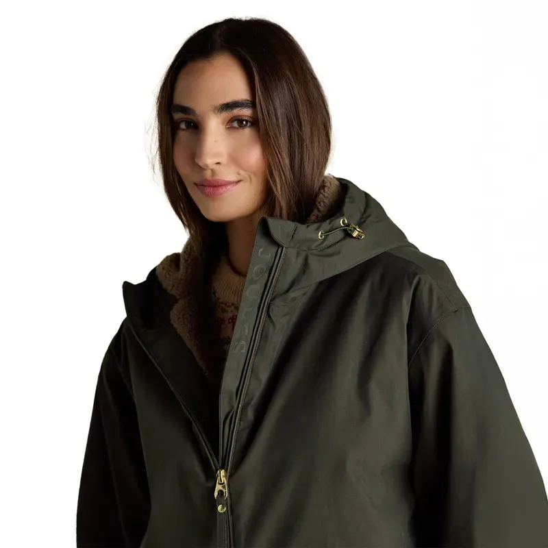 Joules Coverall Oversized Womens Waterproof Coat - Rosemary Green-8