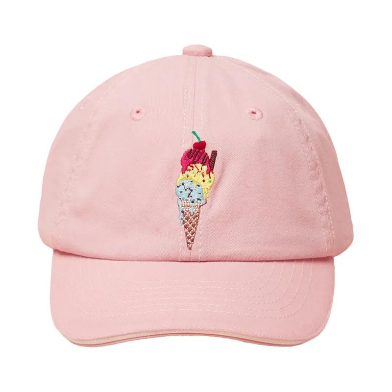 Joules Daley Junior Cotton Baseball Cap - Pink/Ice Cream