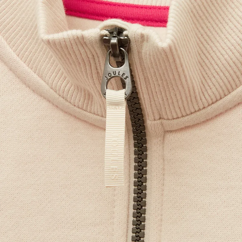 Joules Elliot Junior Girls 1/4 Zip Sweatshirt - Pink Colourblock-4