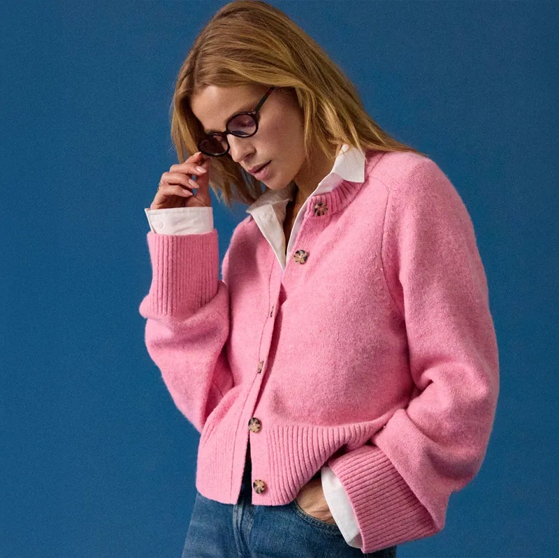 Joules Esme Womens Knit Cardigan - Pink-5