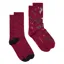 Joules Everyday Womens Socks 2 Pack - Berry Pink/Woodland
