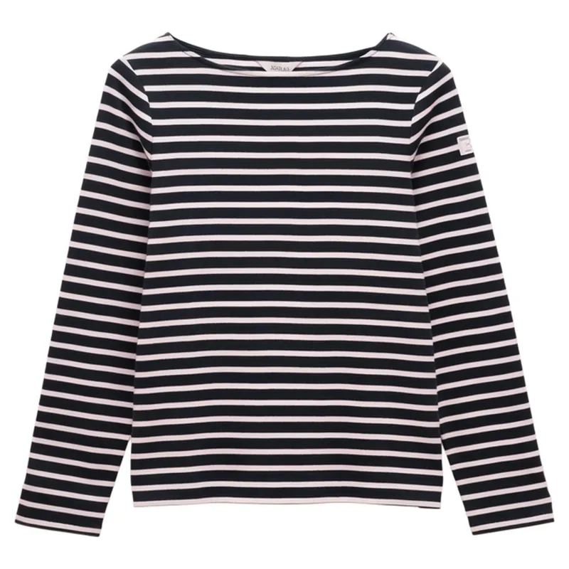 Joules Harbour Womens Long Sleeve Top - Navy/White-2