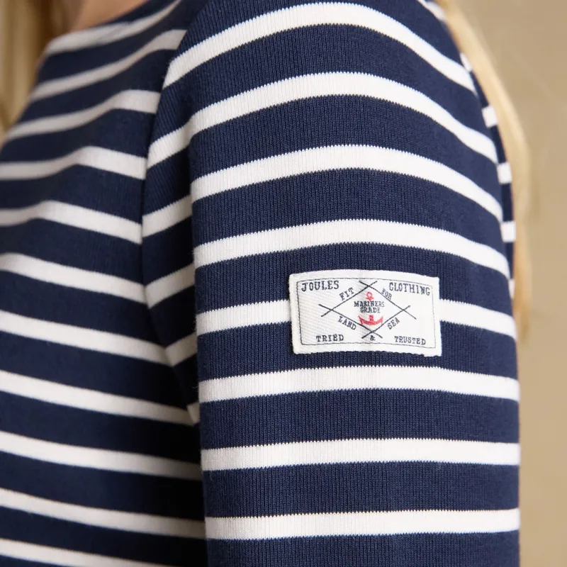 Joules Harbour Womens Long Sleeve Top - Navy/White-4