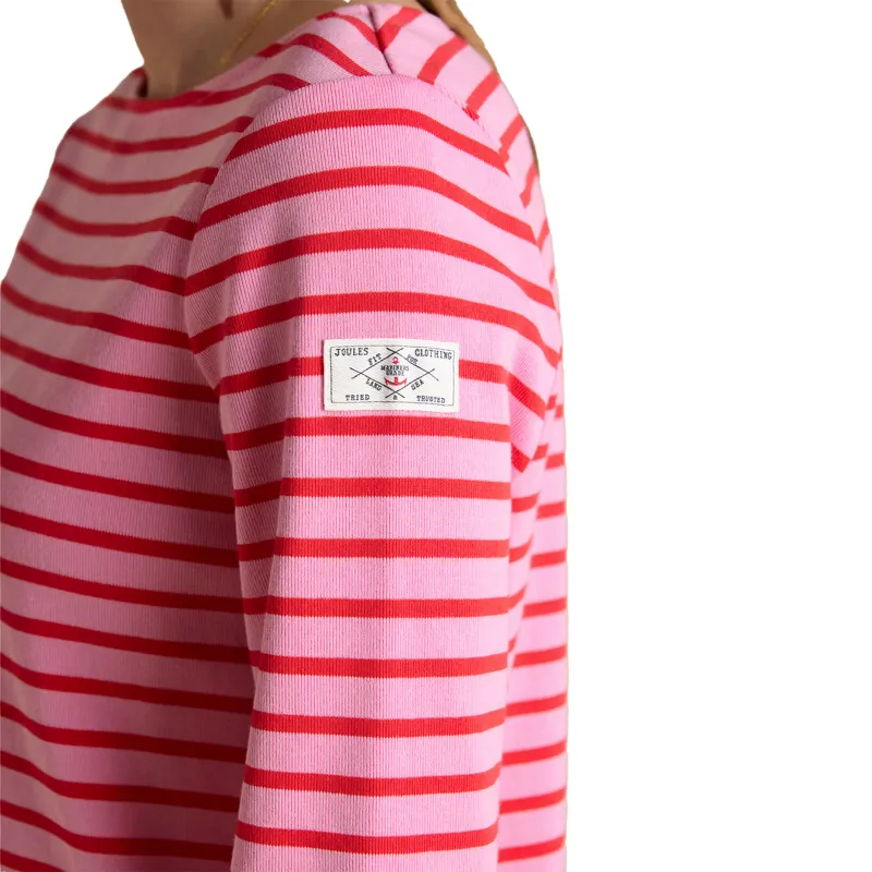 Joules Harbour Womens Long Sleeve Top - Pink/Red Stripe-7