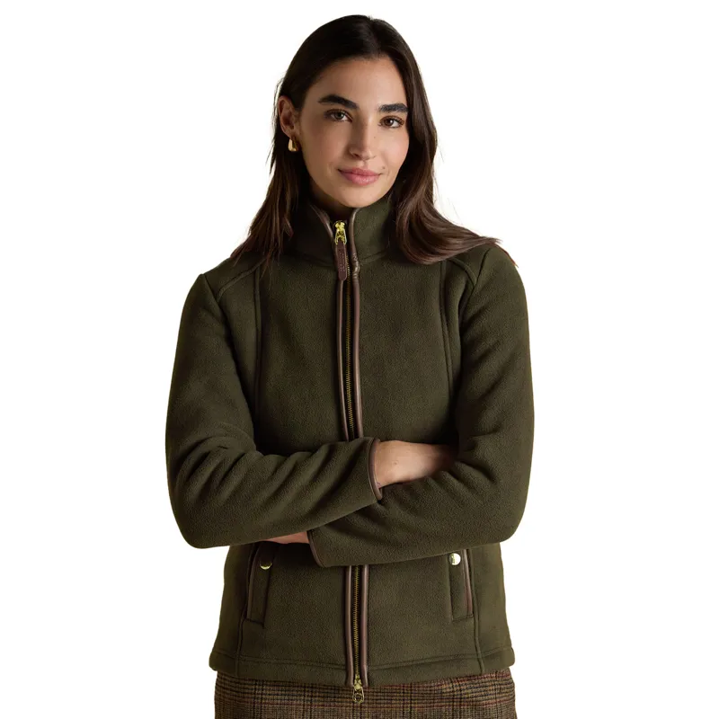 Joules Heritage Womens Full Zip Long Sleeve Fleece - Green