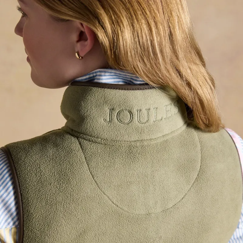 Joules Heritage Womens Longline Fleece Gilet - Light Green-9