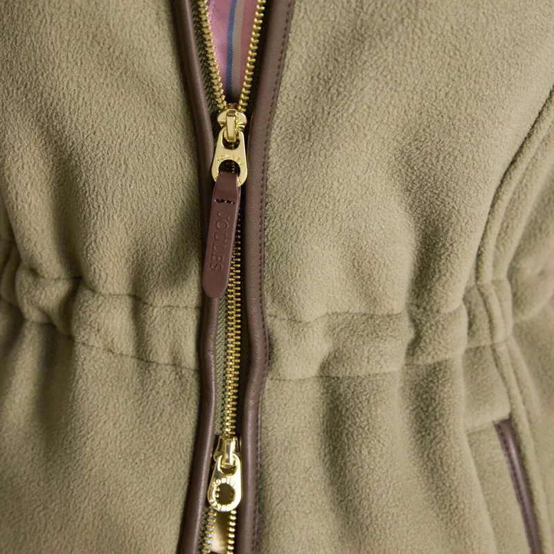 Joules Heritage Womens Longline Fleece Gilet - Light Green-8