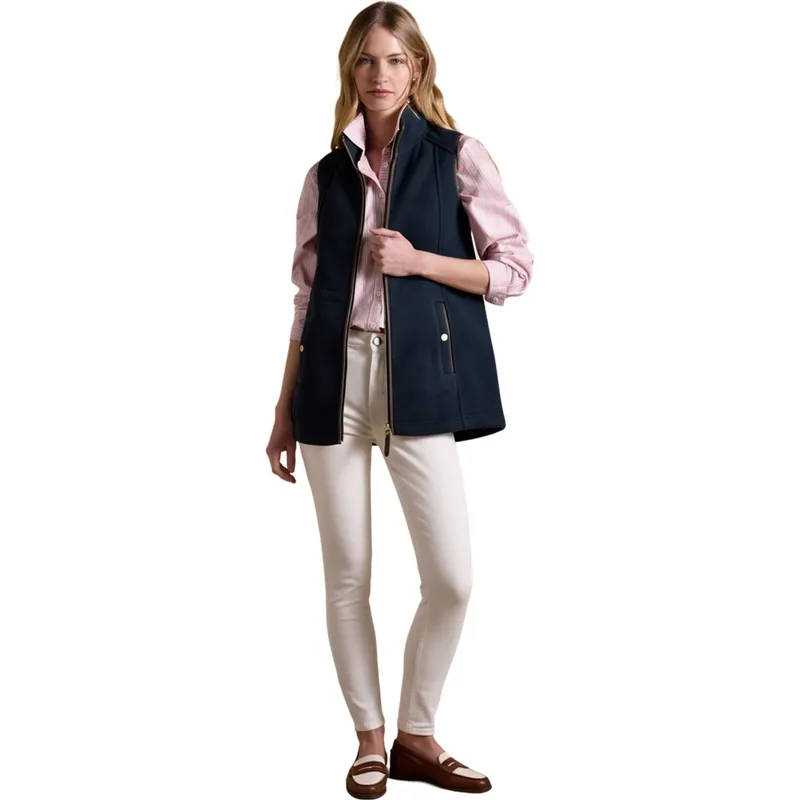 Joules Heritage Womens Longline Fleece Gilet - Navy-4
