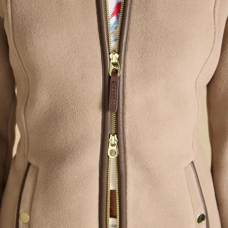 Joules Heritage Womens Full Zip Long Sleeve Fleece - Mink Brown-8