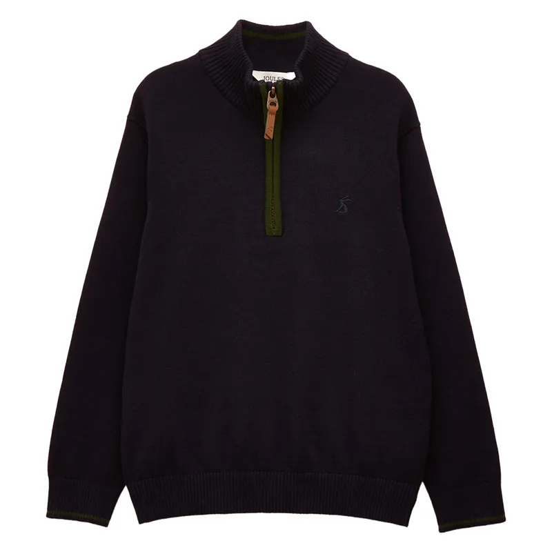 Joules Junior Hillside Mini Me 1/4 Zip Sweater - Navy