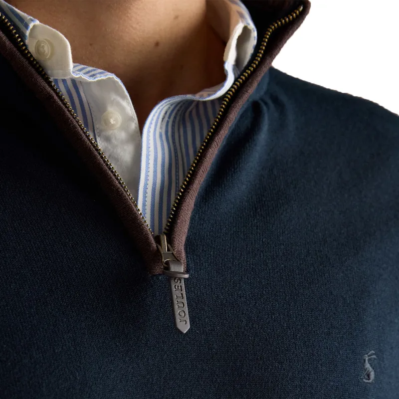 Joules Hillside Mens 1/4 Zip Sweatshirt - Navy/Blue-5