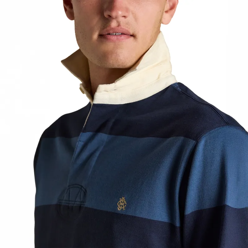 Joules Rugby Club Mens Long Sleeve Shirt - Blue/Navy-4